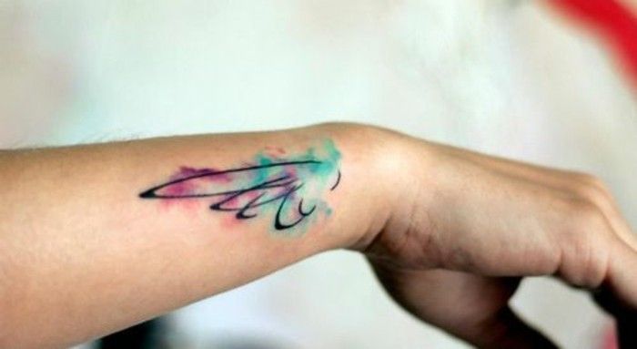 Tatuagem do pulso ideias colorido tatuagem