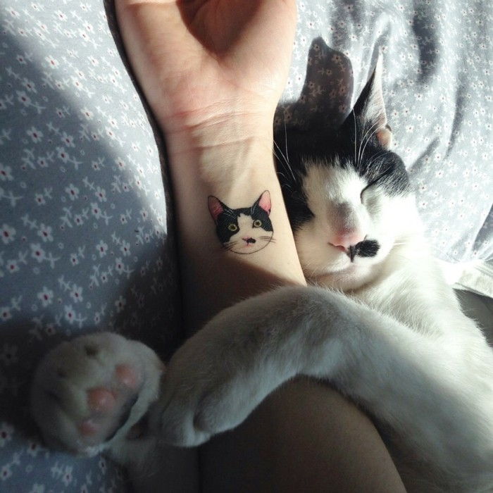 Tetovaže za ženske Cat Cool Tattoo Ideas zapestje Tattoo