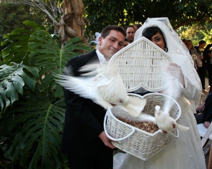 Duvor för bröllop-of-a-korg