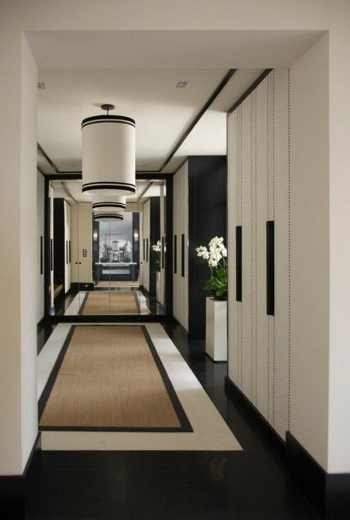 Tapete-in-the-chão branco bordas-moderna-wohnideen-corredor