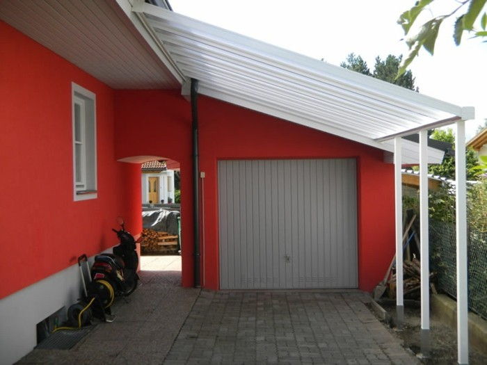 Canopy-alu-röd-house