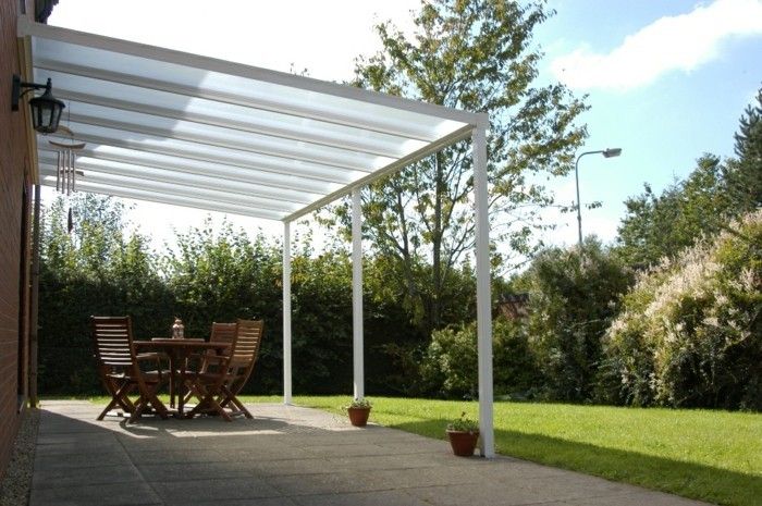 Canopy glas-trä-garden-set