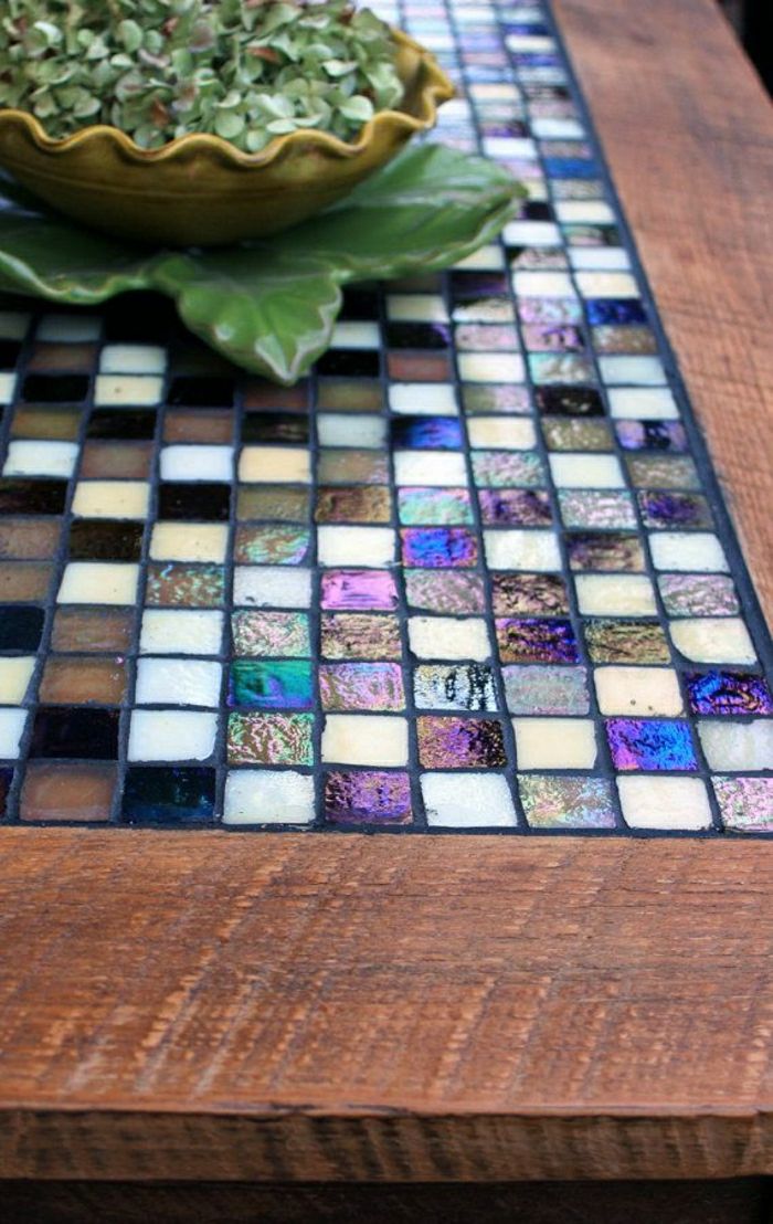 Stalo dekoravimas mozaika ekstravagantiškas