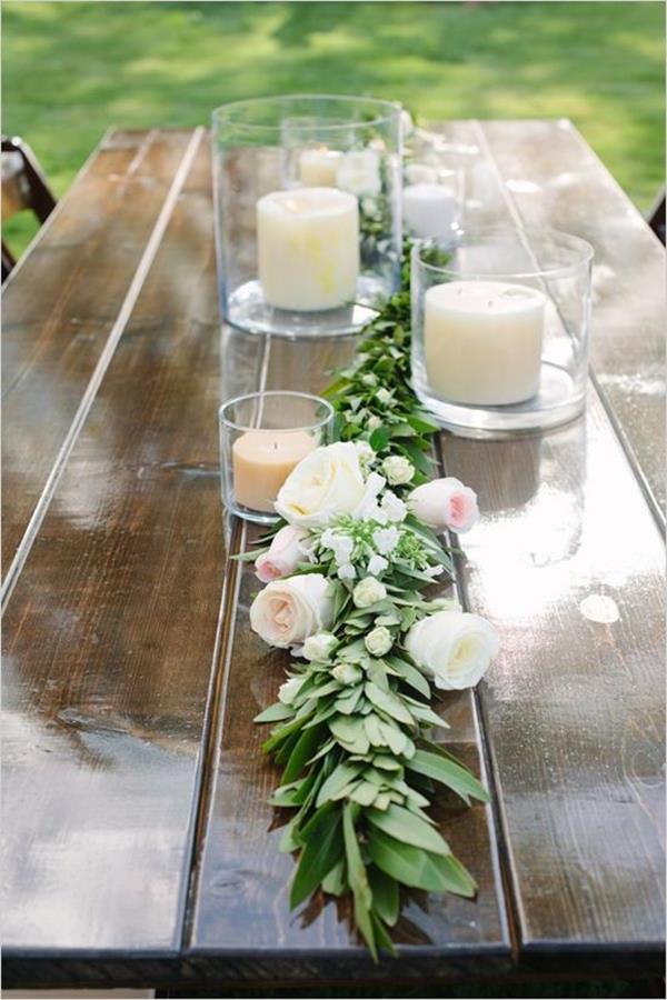 -Tischdeko Wedding bröllop idéer vintage bordsdekoration idéer