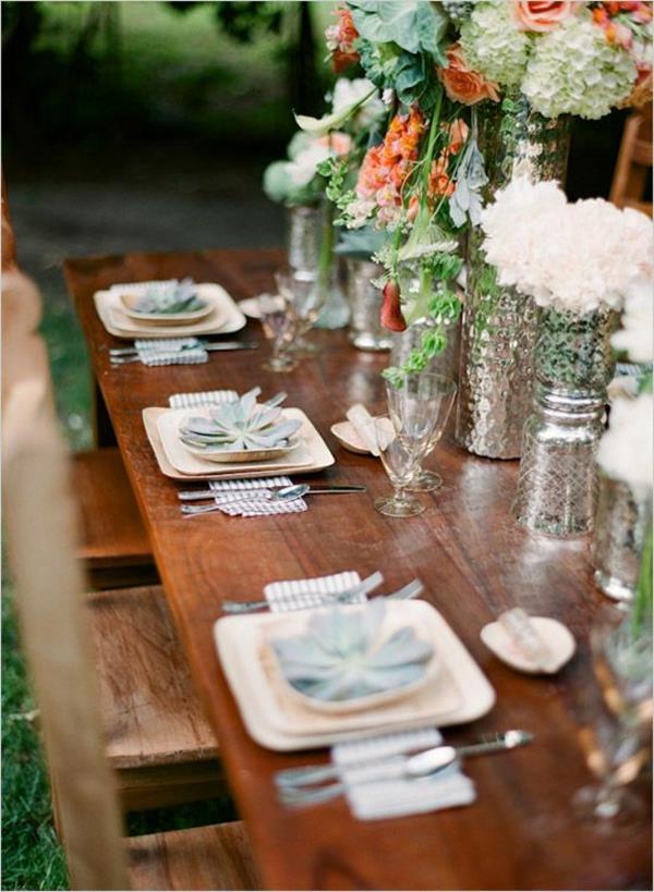 -Tischdeko Düğün düğün fikir bağbozumu masa dekorasyonu fikirleri
