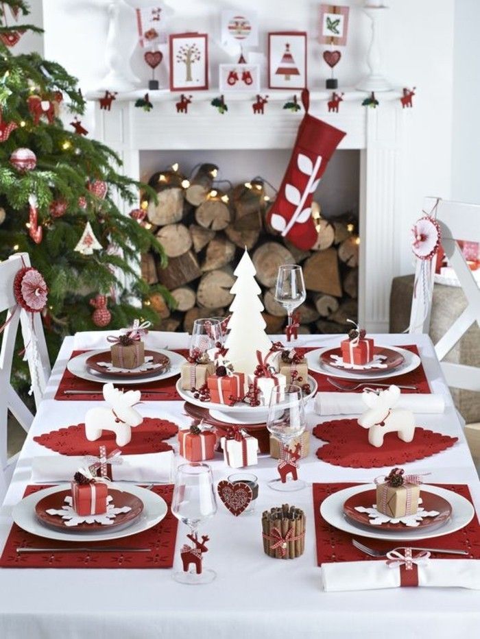 Stalo papuošimas Idėjos-už-Weihnachtenin-raudona-balta