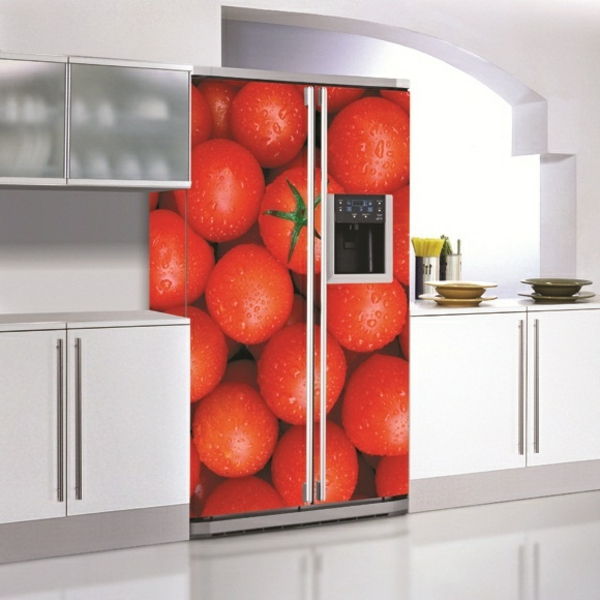 roșii proaspete frigider autocolant