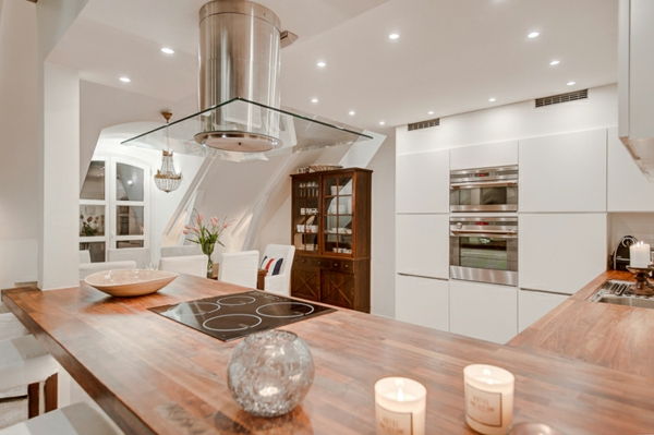 Tradicional-escandinavo minimalista interior cozinha de design