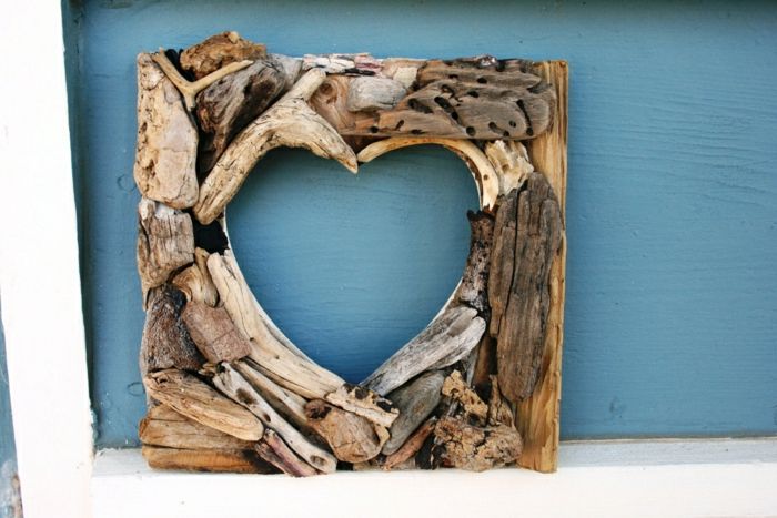 Hart van het drijfhout romantische Frame