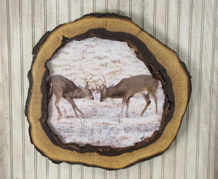 Driftwood Walnut Tree Picture Frame herten foto