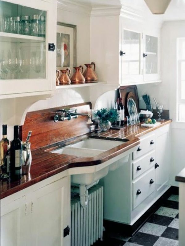 cozinha móveis de cozinha Vintage ideias-branco-madeira projeto