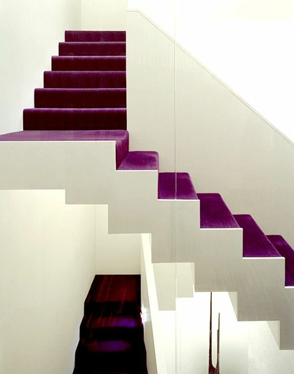 Purple koberec schodisko nápadom
