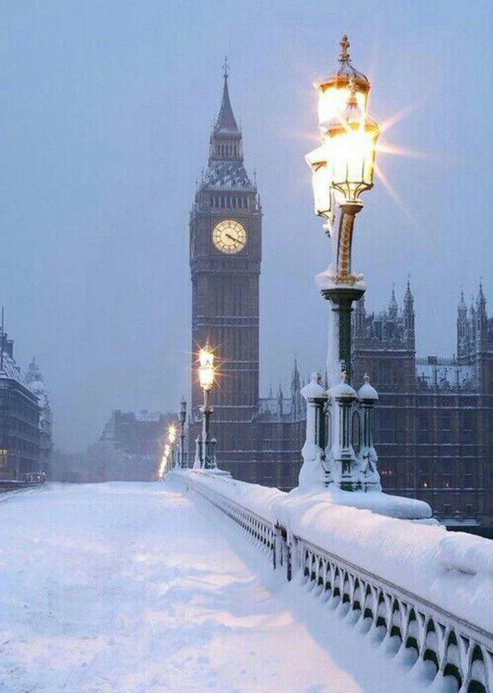Žiemos-ekraną nuo-gražus Londono gražus perspektyva