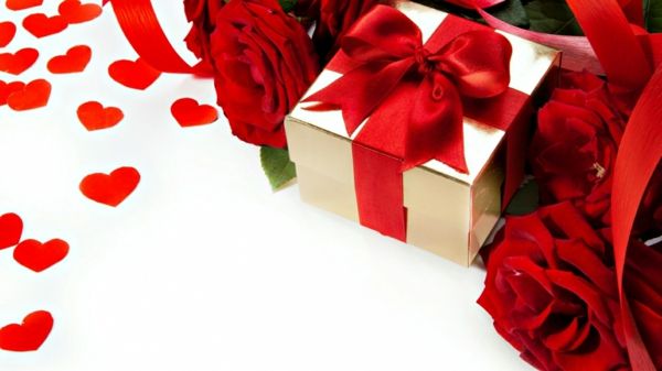 dovanų aukso raudona-bow-rožės-Chic-kilnus