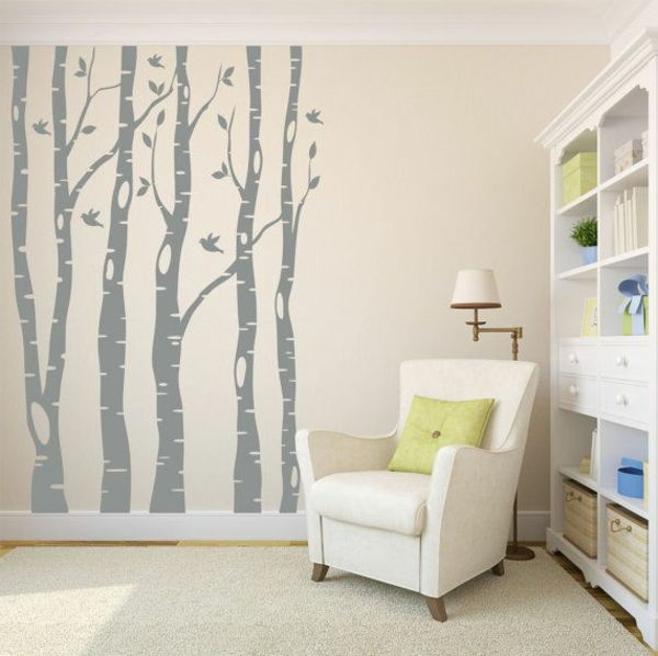 Muurschildering Birch Zimmergestaltung-