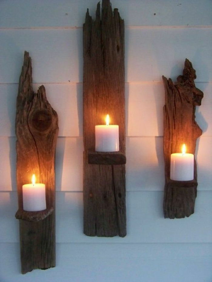 luzes de parede Wanddeko Driftwood