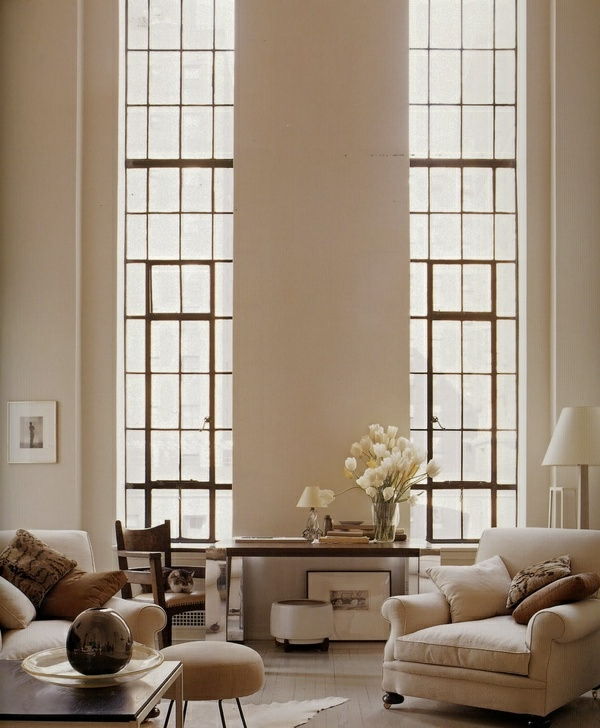 Väggfärg äggskal färg fantastisk-stora fönster och elegant-and-elegant-väggkonstruktion-med-neutral-färger