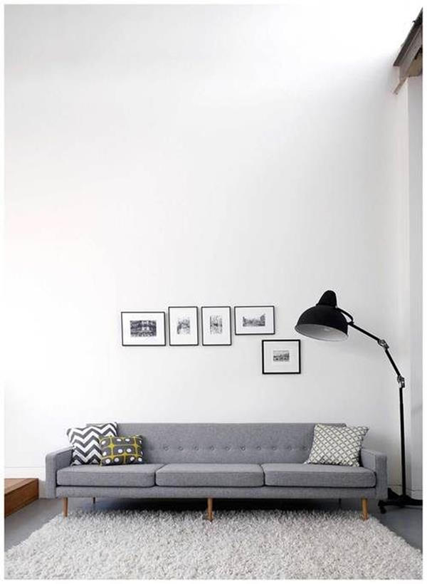 Wall-dnevna soba-lepa-interior-design ideje-v-črno-belo