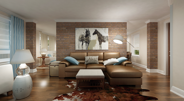 Wall oblika-za-življenje-cool design v dnevni sobi