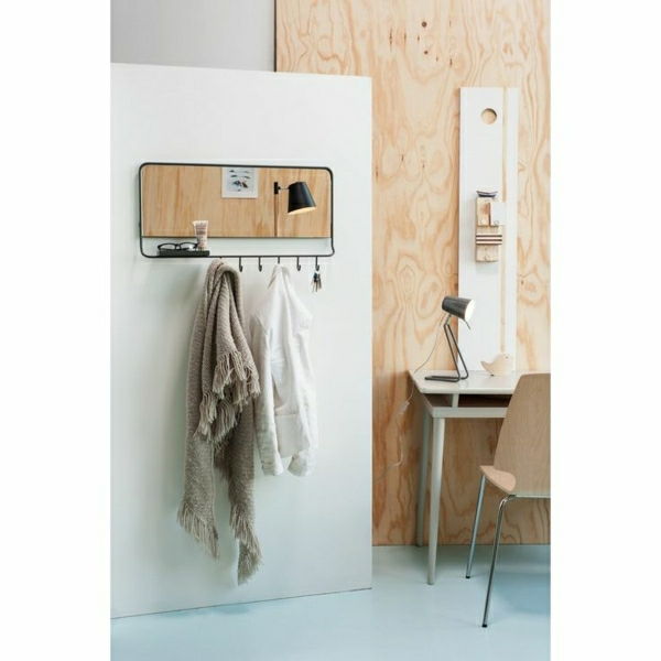 Wall Hook-out lyst tre og metall