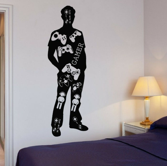 dormitor-un-negru-om de perete tatuaj