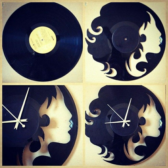 Wall Clock-idee-vinyl-creatieve kunst mooi resultaat