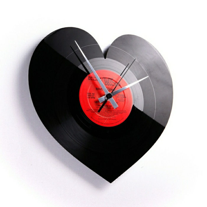 Nástenné hodiny doska-originálne-idea-heart-shape