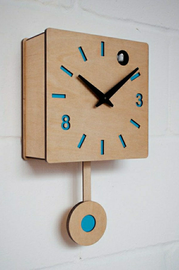 Laikrodis-iš medžio - kūrybinis sienos dizainas-su vėsioje Sieninis laikrodis