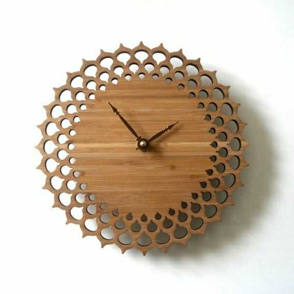 Sieniniai laikrodžiai sukurti fantastišką kūrybinę Wanddeko-nuo-medienos