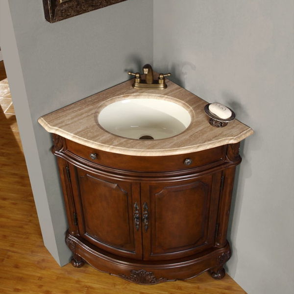 Sink-in-the-corner-z-drewna szafki pod-the-łazience