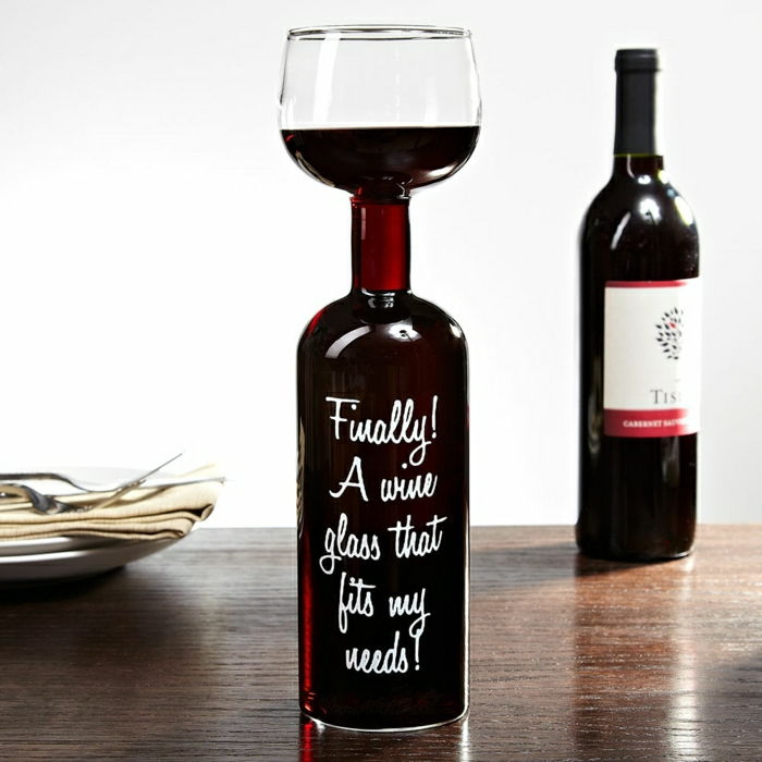 Vinflaske Wine Glass vin etiketter-selv-make-spell