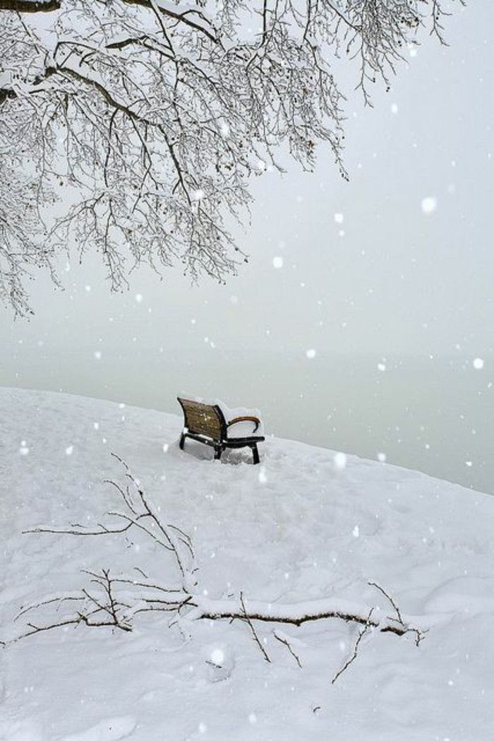 Vinter landskapsbilder-mycket snö Bank