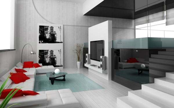Obývacia izba design stenu farba moderný dizajn interiéru