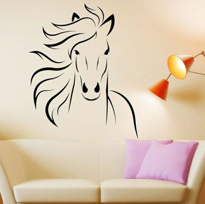 Žijúci pastely Cool-Lepiaca obraz na stenu Samolepky Mustang kone