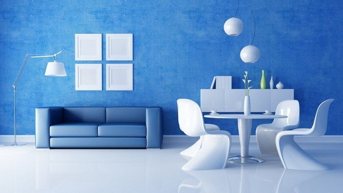 Dnevna barva-design-modro-A-ustvarjalno dekoracijo