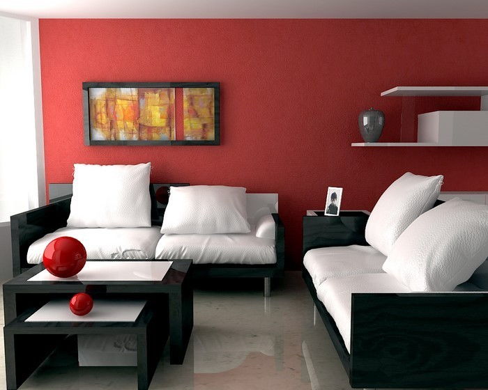 Living-red en vacker design