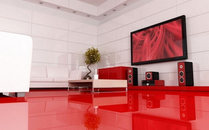 Living-röd-A-vacker dekoration