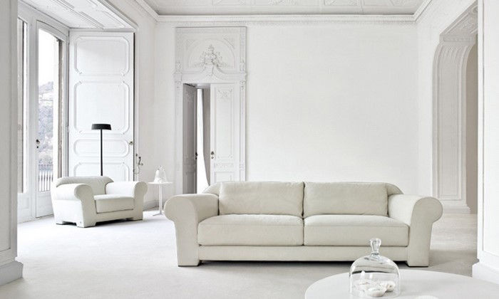 Dnevna soba pohištvo-na-belo-neokusen oblikovanje