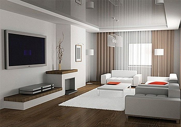 Dnevna soba pohištvo-na-belo-izjemen dizajn