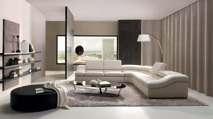 Dnevna soba pohištvo-na-belem A-moderno zasnovo