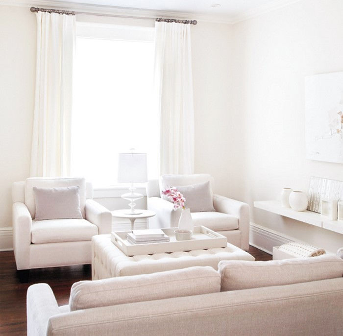 Dnevna soba pohištvo-na-belem A-osupljiva atmosferi
