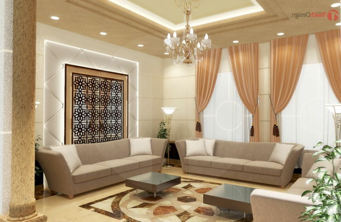 Orient meubels luxe meubels in het appartement klasse stijl elegantie subtiele heldere kleuren in het interieur
