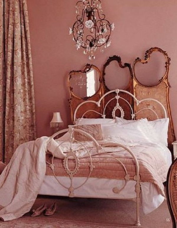 rosa antico-colore della parete camera da letto