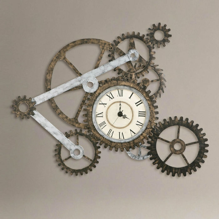 starožitnom staré nástenné hodiny-priemyslovo-štýle vintage