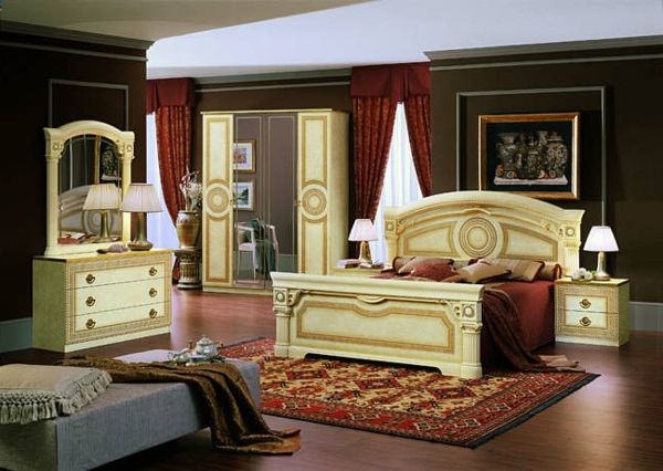 aristokratisk-italienska sovrum