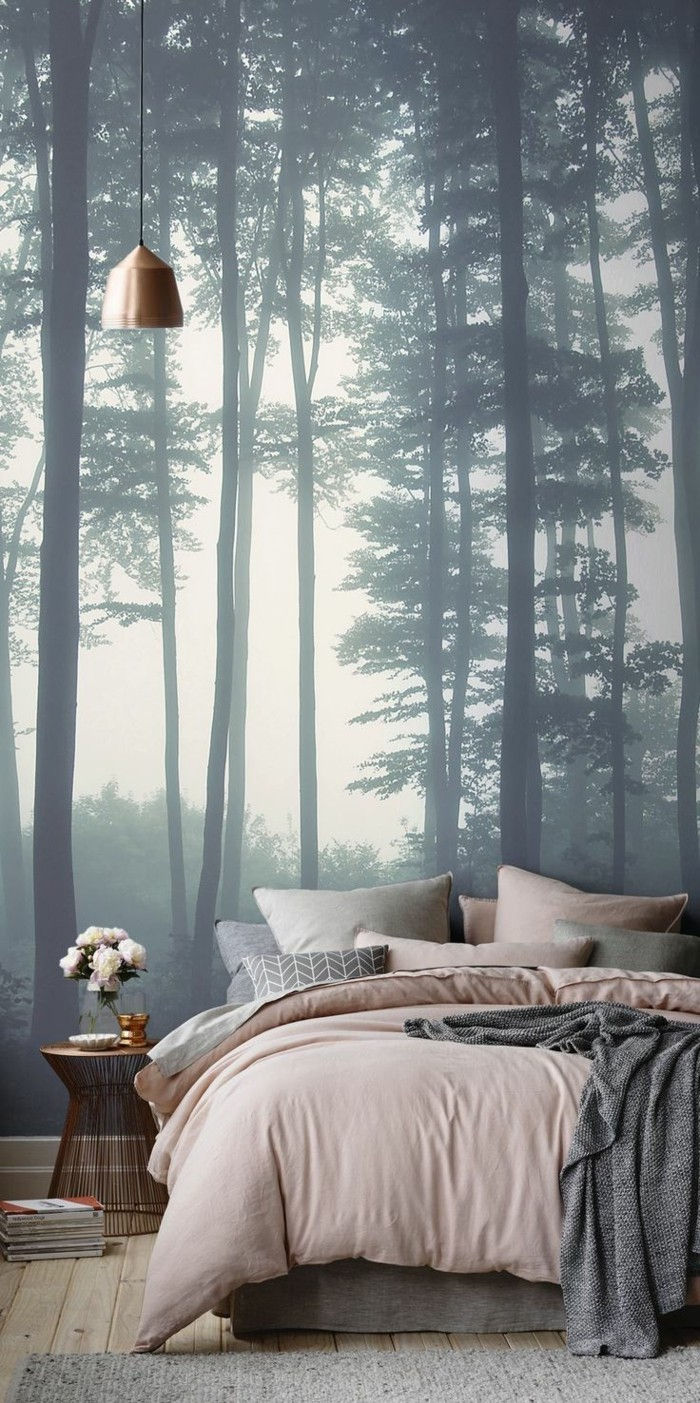 fantezie-tapet-in-dormitor imagine pădure