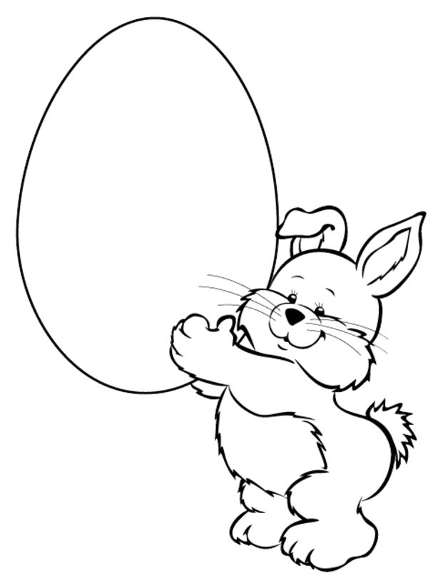 Farging-påske-en-bunny-holding-a-big-ei