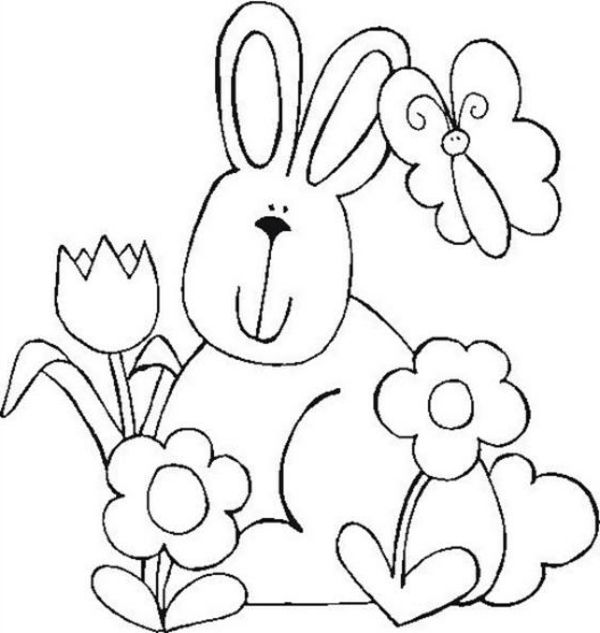 Farbenie-easter-bunny-kvety, motýľ