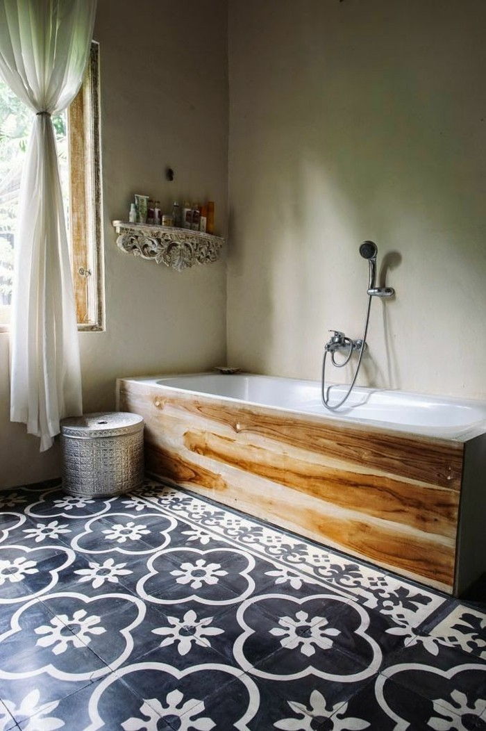 Płytki łazienki-idee-oryginalny-i-piękna łazienka kąpiel