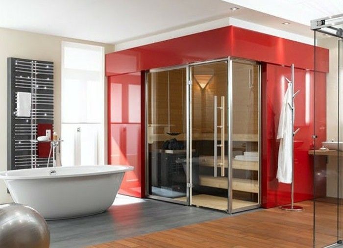 Łazienki-idee-bardzo-chic-wnętrza-czerwono-akcenty
